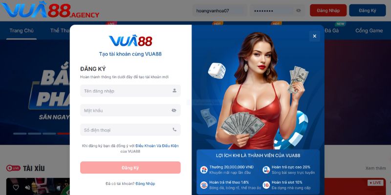Các bước đăng ký tài khoản Vua88 rất nhanh gọn. Các bước đăng ký tài khoản Vua88 rất nhanh gọn.