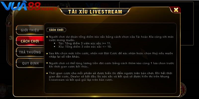 Luật chơi tài xỉu tại Vua88 dễ hiểu Luật chơi tài xỉu tại Vua88 dễ hiểu