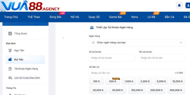 Nhà cái yêu cầu người chơi cung cấp thông tin tài khoản rút tiền chính chủ  Nhà cái yêu cầu người chơi cung cấp thông tin tài khoản rút tiền chính chủ